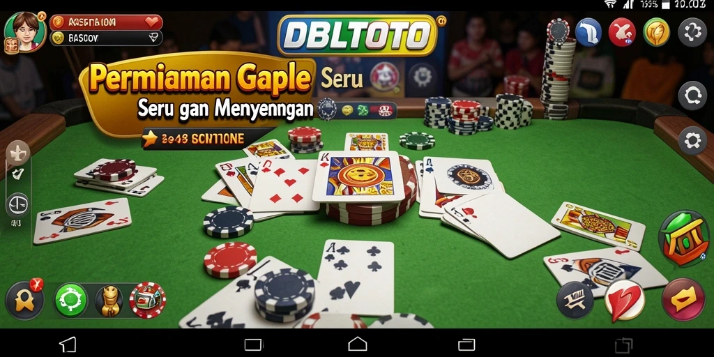 Tampilan gameplay Gaple yang seru di DBLTOTO.