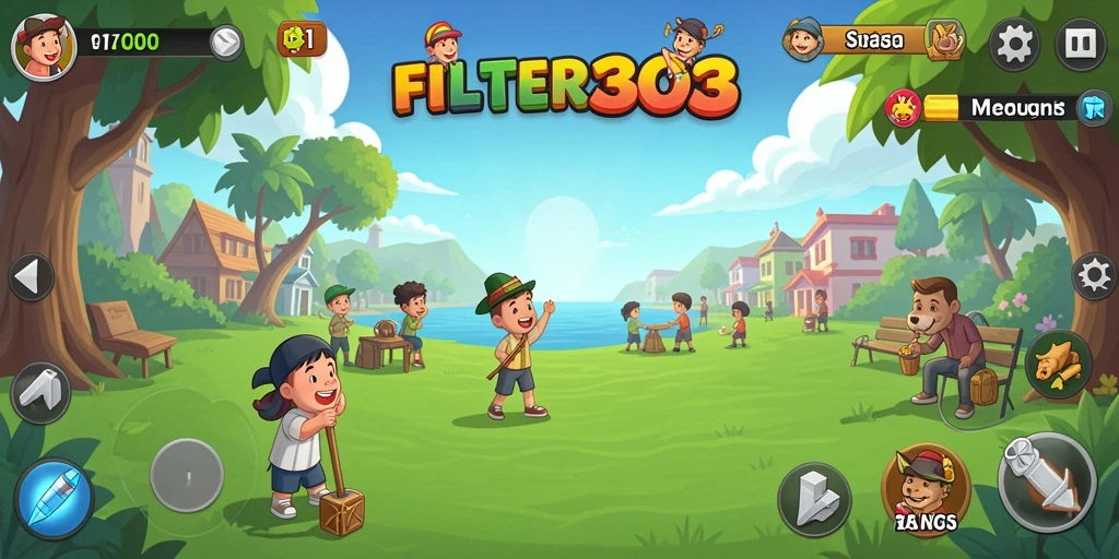 Screenshot menampilkan gameplay santai dan interaksi yang menyenangkan.