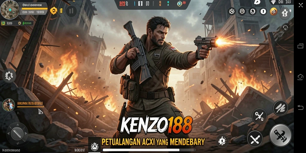 Tampilan gameplay seru KENZO188 yang penuh aksi.