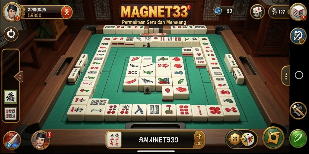 Screenshot gameplay MAGNET33 dengan tampilan menarik dan tantangan Mahjong.