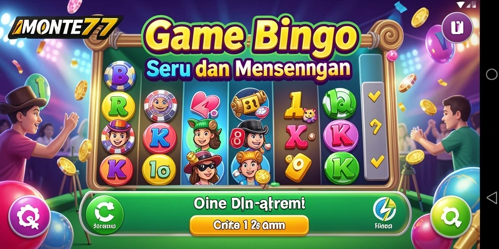 Tampilan gameplay seru dan interaktif di MONTE77.