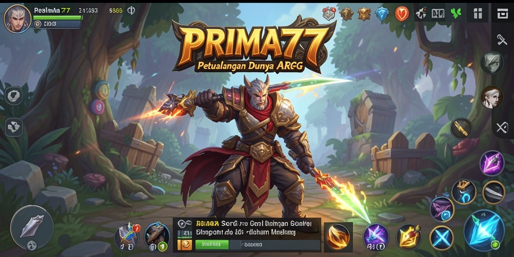 Tampilan screenshot gameplay PRIMA77 yang epik dan menantang.